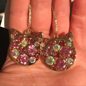 Betsy Johnson CAT earrings! Super cute